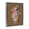 Stupell Industries Rabbit Playing Card Hearts Framed Floater Canvas Wall Art Design by Joris Hoefnagel